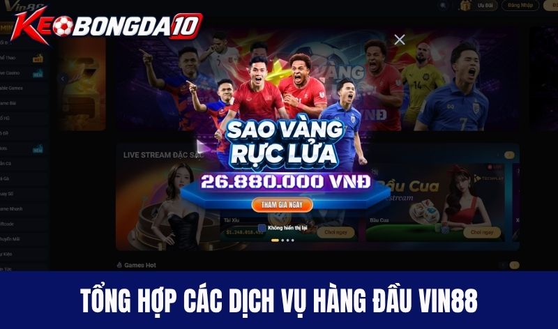 Tổng hợp các dịch vụ hàng đầu Vin88
