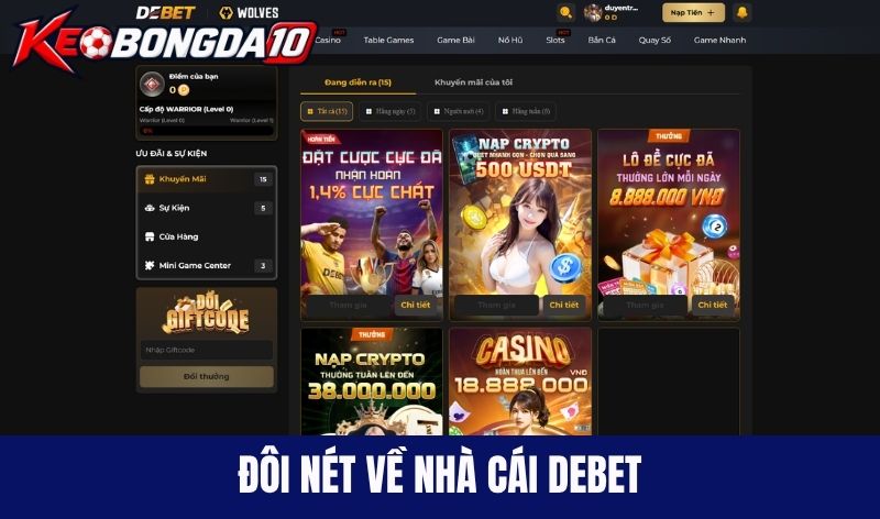 Đôi nét về nhà cái Debet